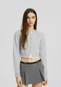 Юбка-колокольчик Tailored-Fit Bershka, цвет mottled grey