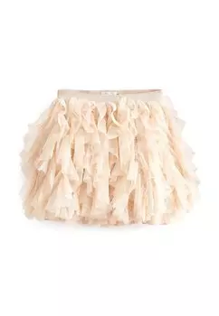 Юбка-колокольчик Tiered Next, цвет ecru cream gold sparkle