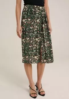 Юбка-колокольчик WE Fashion, зеленая