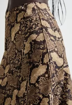 Юбка-колокольчик YASPELLA MIDI SKIRT YAS, коричневый