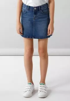 Юбка-колокол Nkfdiana A Shape Skirt Name it, цвет medium blue denim