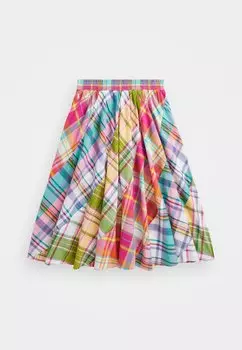 Юбка-колокол PLAID COTTON MADRAS SKIRT Polo Ralph Lauren, мультиколор
