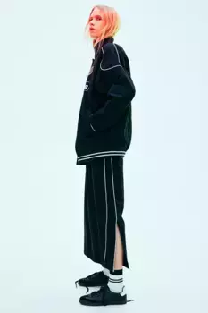 Юбка-комбинация длины макси H&M, черный