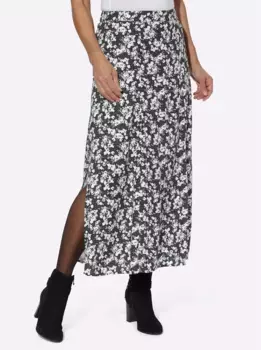 Юбка-комбинация Inspirations Inspirationen, цвет Schwarz-Ecru-Bedruckt