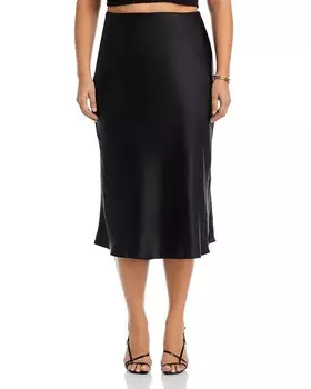 Юбка-комбинация миди AQUA, черный