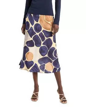 Юбка-комбинация с принтом NIC+ZOE, белый