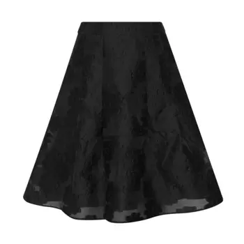 Юбка короткая Deep Breath с кружевной вышивкой, черный