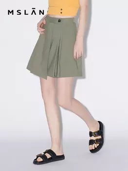 Юбка короткая Mslan необычной форма, черный