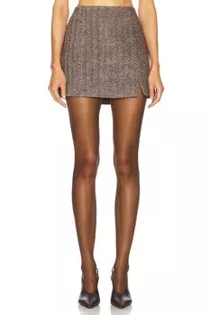 Юбка ковина Astr The Label, коричневый