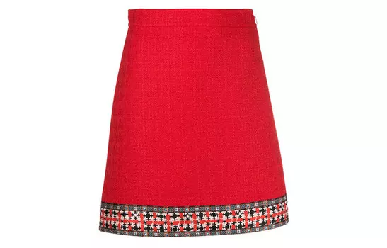 Юбка кожаная женская Gucci, красный