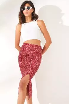 Юбка - Красный - Миди Olalook, красный