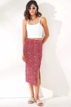 Юбка - Красный - Миди Olalook, красный