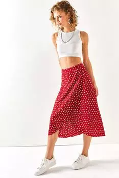Юбка - Красный - Миди Olalook, красный
