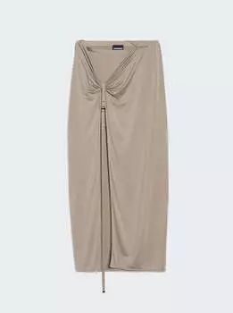Юбка-круассан La Jupe Pareo Jacquemus, цвет light khaki