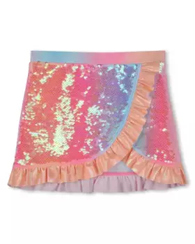 Юбка купальника для девочки с пайетками и рюшами Billieblush, многоцветный