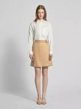 Юбка льняная с поясом модель 'SCOGLIO' MM, коричневый