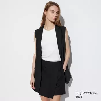 Юбка льняная Uniqlo, черный