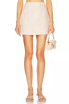 Юбка льняная вышитая Milly, экрю