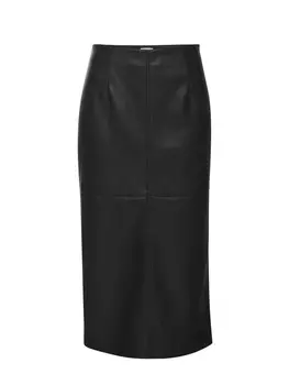 Юбка LASCANA Lederimitat, черный