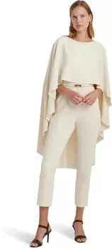 Юбка Lauren Ralph Lauren Belted Cape Georgette Jumpsuit, цвет Mascarpone Cream