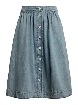 Юбка Lauren Ralph Lauren, синий деним