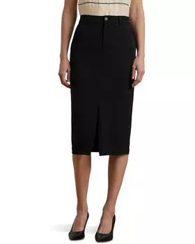 Юбка Lauren Ralph Lauren Stretch Cady Pencil Skirt, черный
