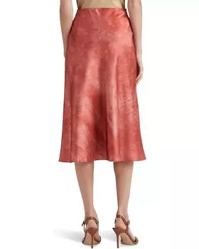 Юбка LAUREN Ralph Lauren Tie-Dye Print Satin Skirt, цвет Red Sunstone Multi