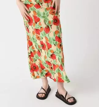 Юбка Layla в зеленом цветочном саду KITRI