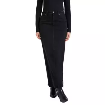 Юбка Lee Back Slit long skirt, черный