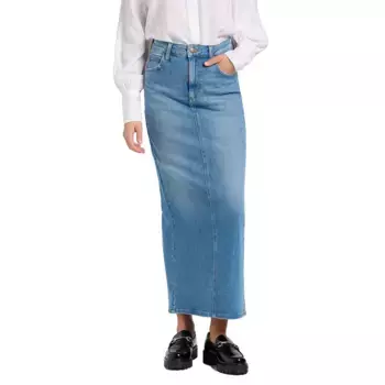 Юбка Lee Back Slit long skirt, синий