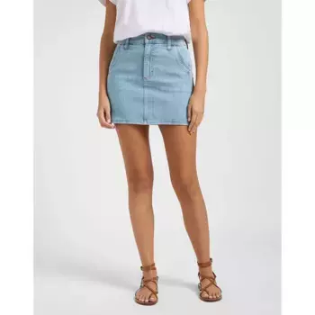 Юбка Lee Double Seamed Mini denim skirt, синий