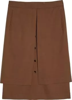 Юбка Lemaire Double Skirt 'Dark Earth', коричневый