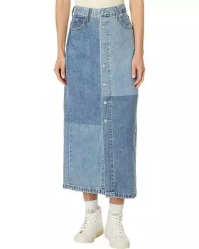 Юбка Levi's Button Midi Skirt Patch, цвет Clean Craft