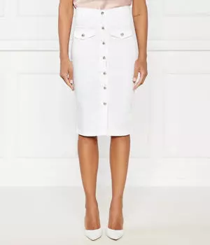 Юбка Liu Jo миди на пуговицах, белый