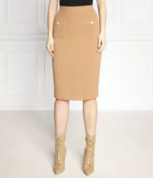 Юбка Liu Jo миди вязаная, коричневый