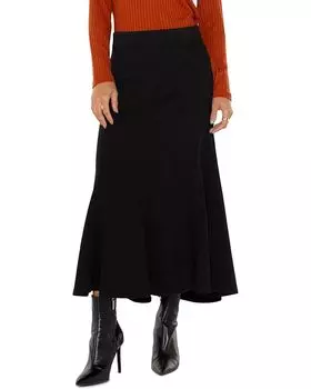 Юбка Liverpool Los Angeles Pull On Seamed Mermaid Maxi Skirt Mid Rise Silky Soft Denim, цвет Black Rinse