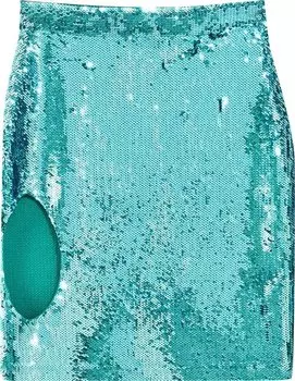 Юбка Loewe Sequin Cut Out Skirt 'Turquoise', синий