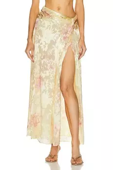 Юбка Loveshackfancy Chance, цвет Yellow Melon