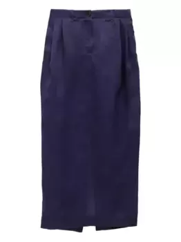 Юбка Lucian с разрезом спереди KHAITE, синий