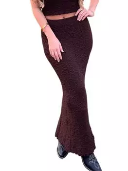 Юбка Lucie Maxi темно-коричневого цвета Pretty Garbage