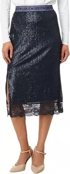 Юбка Lucky Brand Sequin Lace Midi Skirt, цвет Dark Navy