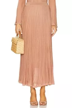 Юбка Lucky от Zimmermann, metallic pink