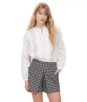 Юбка Madewell Gingham Mini Skort, цвет True Black