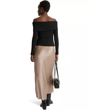 Юбка Madewell Satin Maxi Slip Skirt, цвет Matchstick