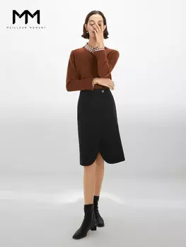 Юбка Mai Meng с разрезами короткая, черный