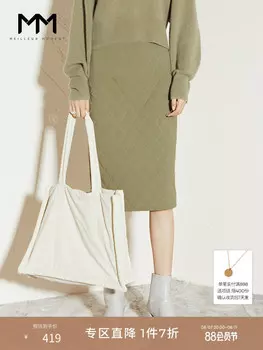 Юбка Mai Meng в стиле милитари с ромбами, темно-зеленый