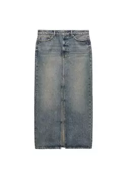 Юбка Mango ABELE, темно-синий