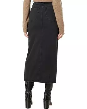 Юбка MANGO Aida Skirt, цвет Black Denim
