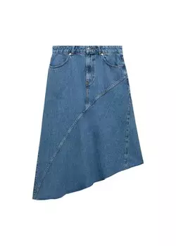 Юбка MANGO Asher, синий деним