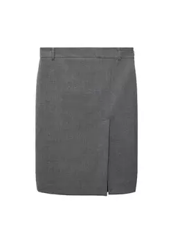 Юбка MANGO Crystal, пятнистый серый